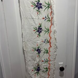 Ingear Floral Swimsuit Cover Up Floral with Orange, Purple and Green Accents